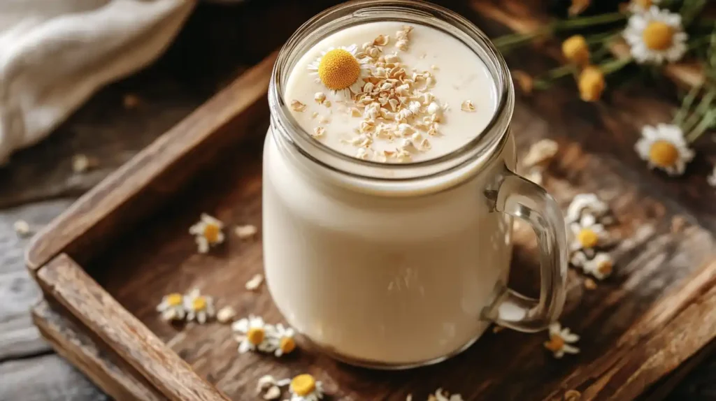 Chamomile cortisol cocktail variation in a mason jar