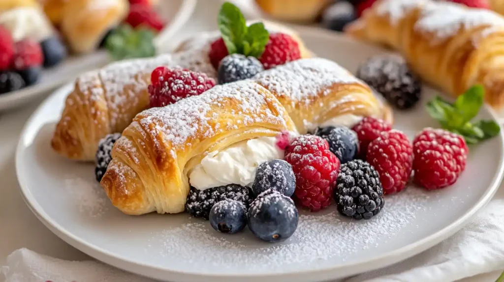 Crescent rolls filled with cream cheese and fresh berries