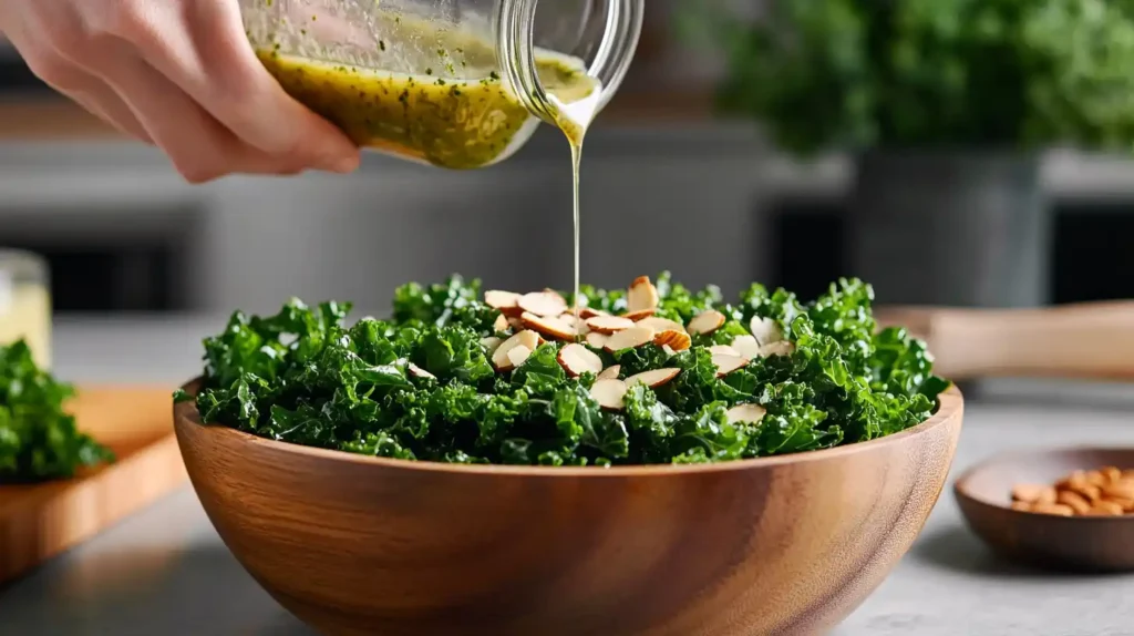 Step-by-step process of making Chick-fil-A Kale Salad.