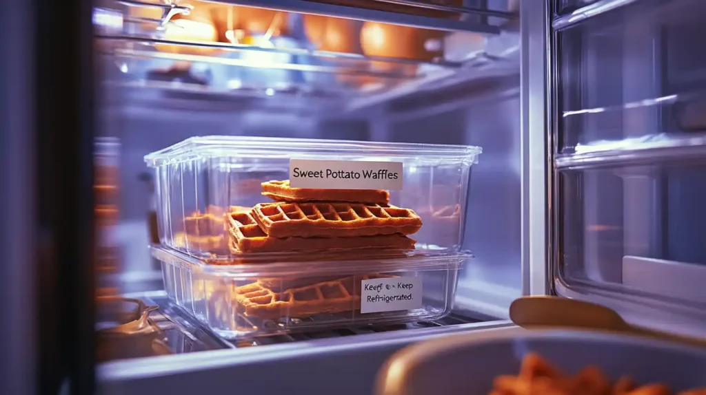 Storing Sweet Potato Waffles in a Fridge